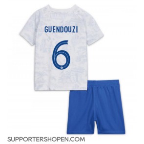 Frankrike Matteo Guendouzi #6 Bortatröja Barn VM 2022 Kortärmad (+ korta byxor)